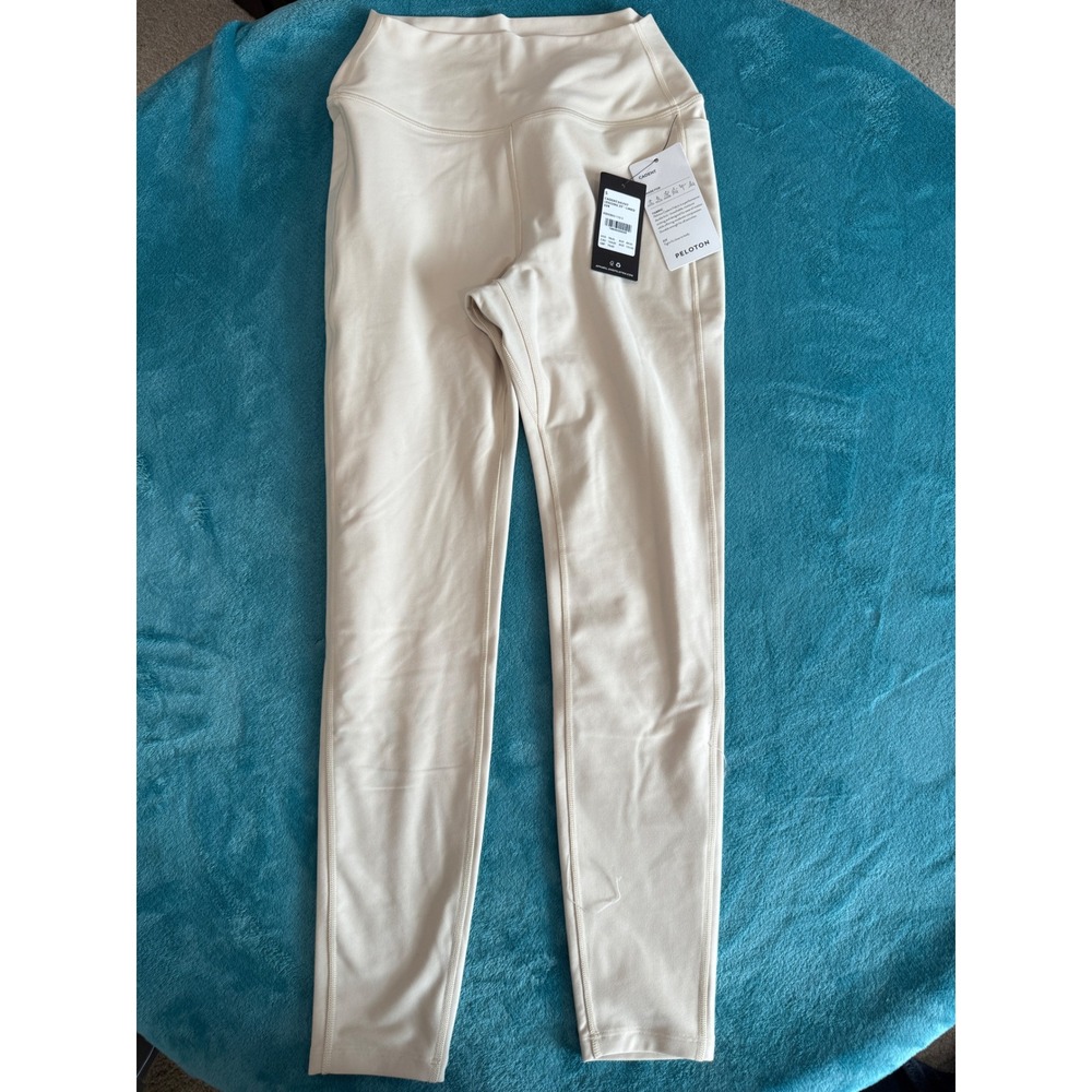 Peloton Cadent HR PKT Legging 25 Lined Bone Cream High Rise Small WB00843-115-S